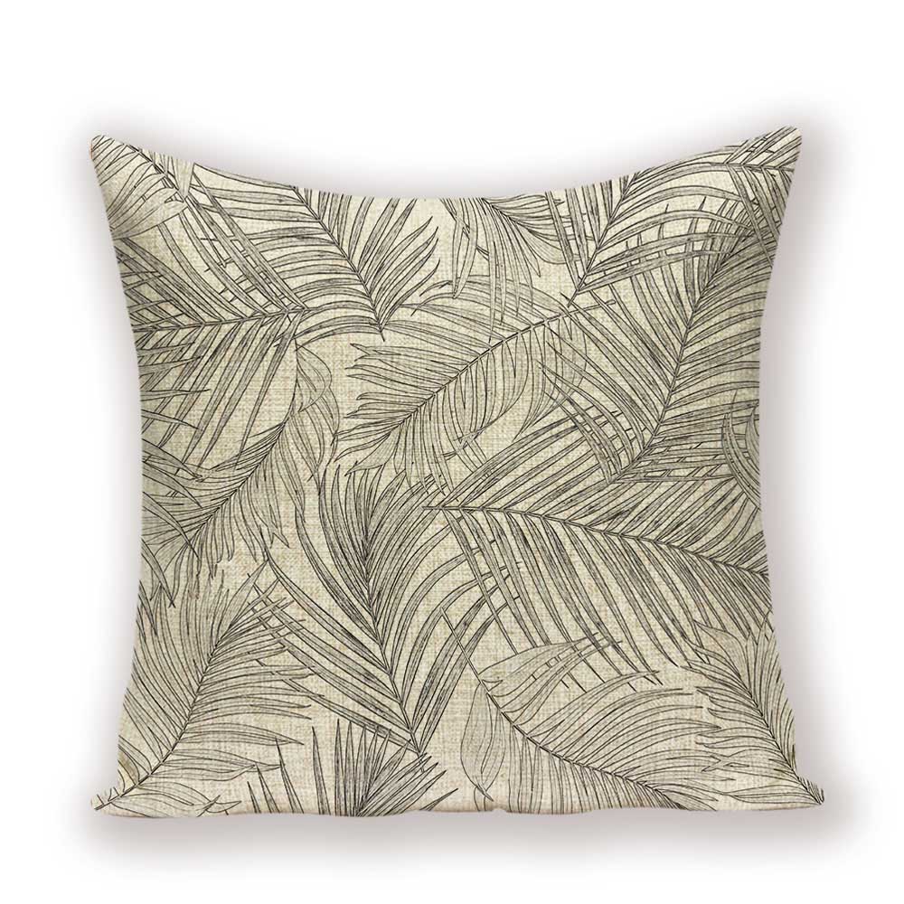 Tropical Leaves Linen Pillowcase (Multi Styles/ Colors)