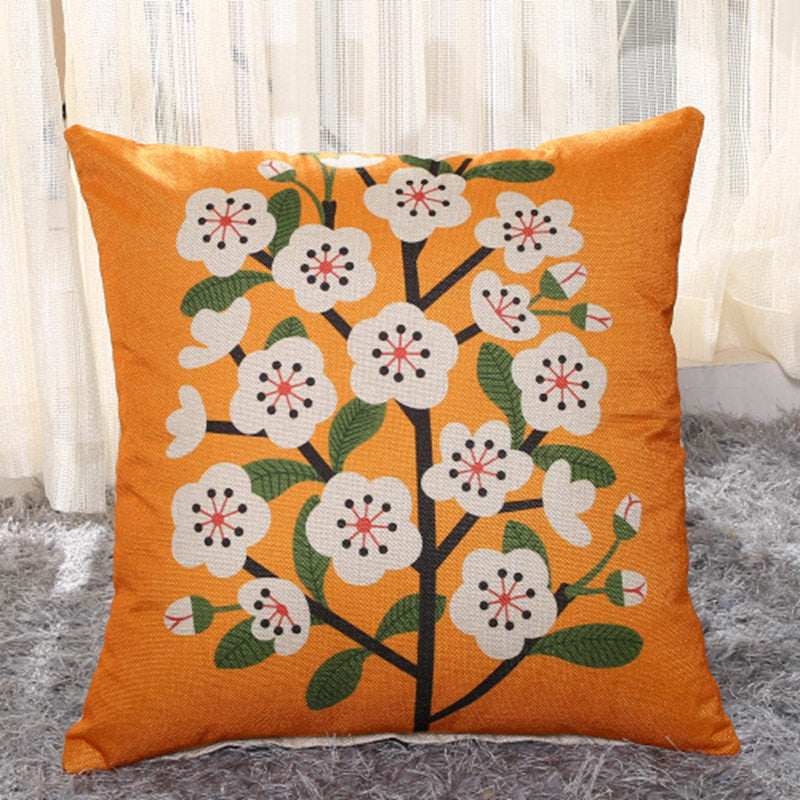 LOVE Happy Tree Printed Linen Pillow Covers (Multi Styles/ Colors)