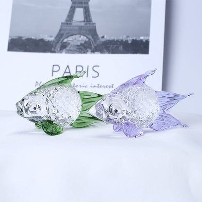 Crystal Goldfish Miniature Figurine (Multi Colors)