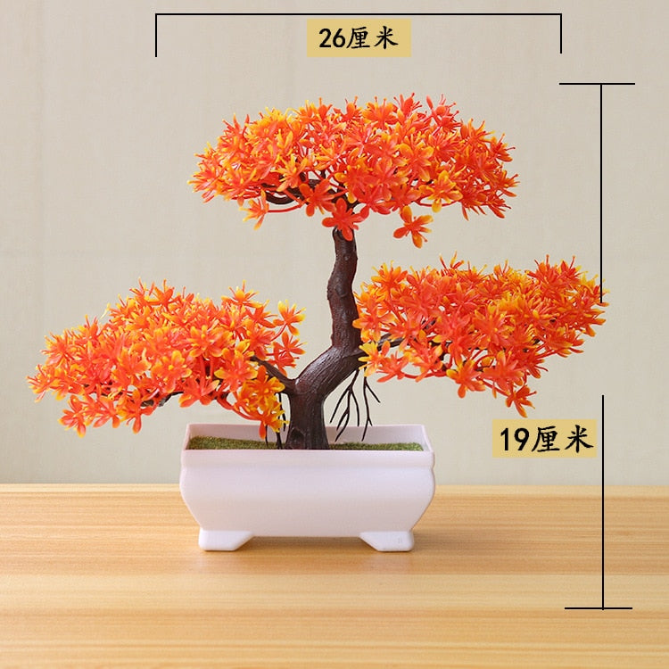 NEW Artificial Plants Bonsai Small Tree Pot Plants Fake Flowers Potted Ornaments For Home Decoration Hotel Garden Decor