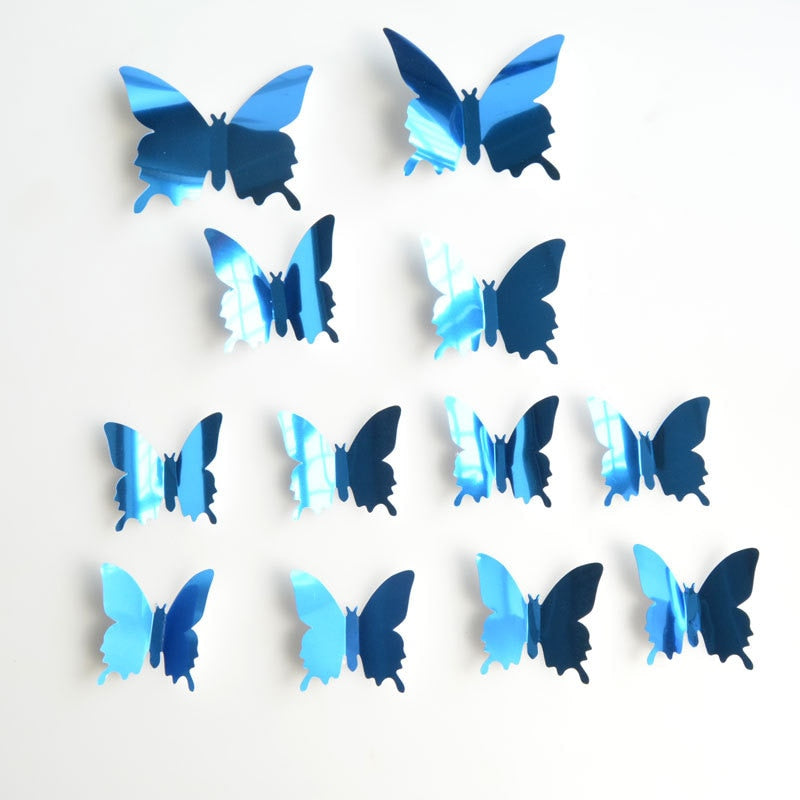 Creative Butterfly Refrigerator Sticker Home Decoration Kitchen Mural DIY Wall Stickers Party Sticker Kids Room Wallpaper