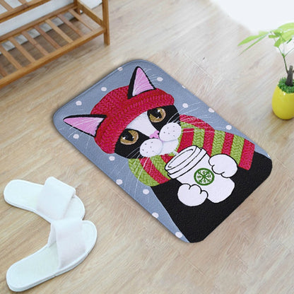 Cartoon Cat Animal Non Slip Bath Mat (Multi Styles/Colors)