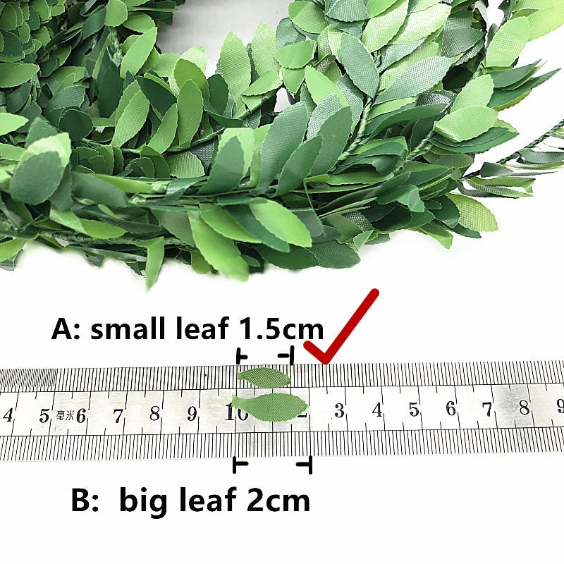 7.5 Meters Artificial Leaf Garland Plants Vine Fake Foliage Handmade Home Decor DIY Wreath Silk Flower