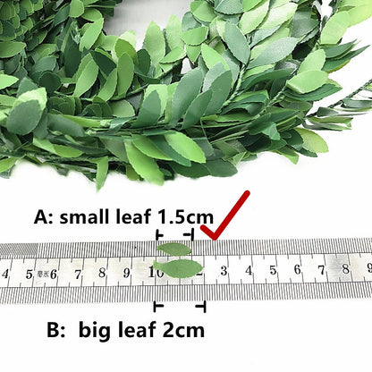 7.5 Meters Artificial Leaf Garland Plants Vine Fake Foliage Handmade Home Decor DIY Wreath Silk Flower