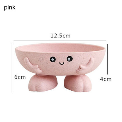 1Pcs Eco-friendly Soap Box Non-slip Soap Dish Bathroom Supplies Soap Holder Cartoon Shape Storage Box