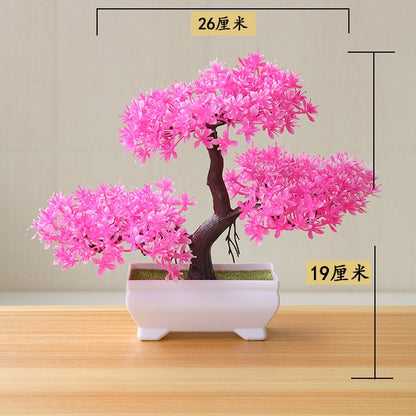 NEW Artificial Plants Bonsai Small Tree Pot Plants Fake Flowers Potted Ornaments For Home Decoration Hotel Garden Decor