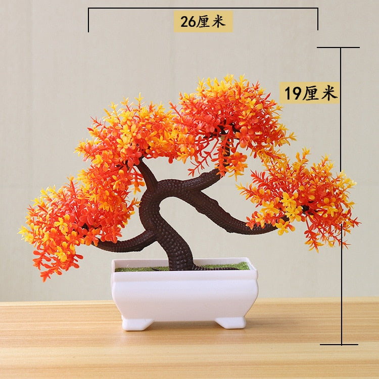 NEW Artificial Plants Bonsai Small Tree Pot Plants Fake Flowers Potted Ornaments For Home Decoration Hotel Garden Decor