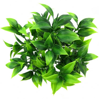 7 branches green artificial plants for garden bushes fake grass eucalyptus orange leaves faux plant for home shop decoration