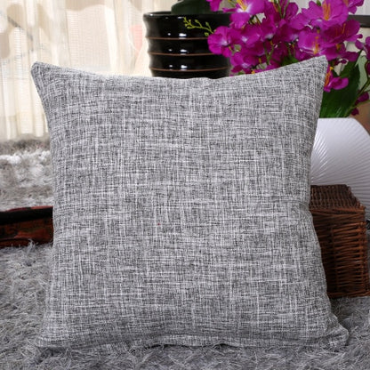 Solid Linen Sofa Waist Cushion Pillowcase (Multi Colors)