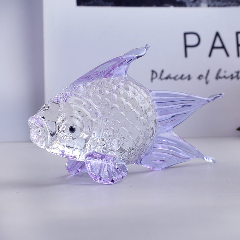 Crystal Goldfish Miniature Figurine (Multi Colors)