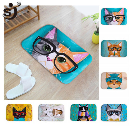 Cartoon Cat Animal Non Slip Bath Mat (Multi Styles/Colors)