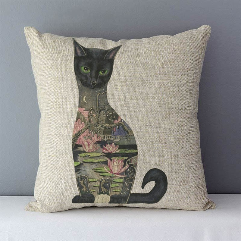 Cartoon Cat Printed  Pillowcase (Multi Styles/ Colors)