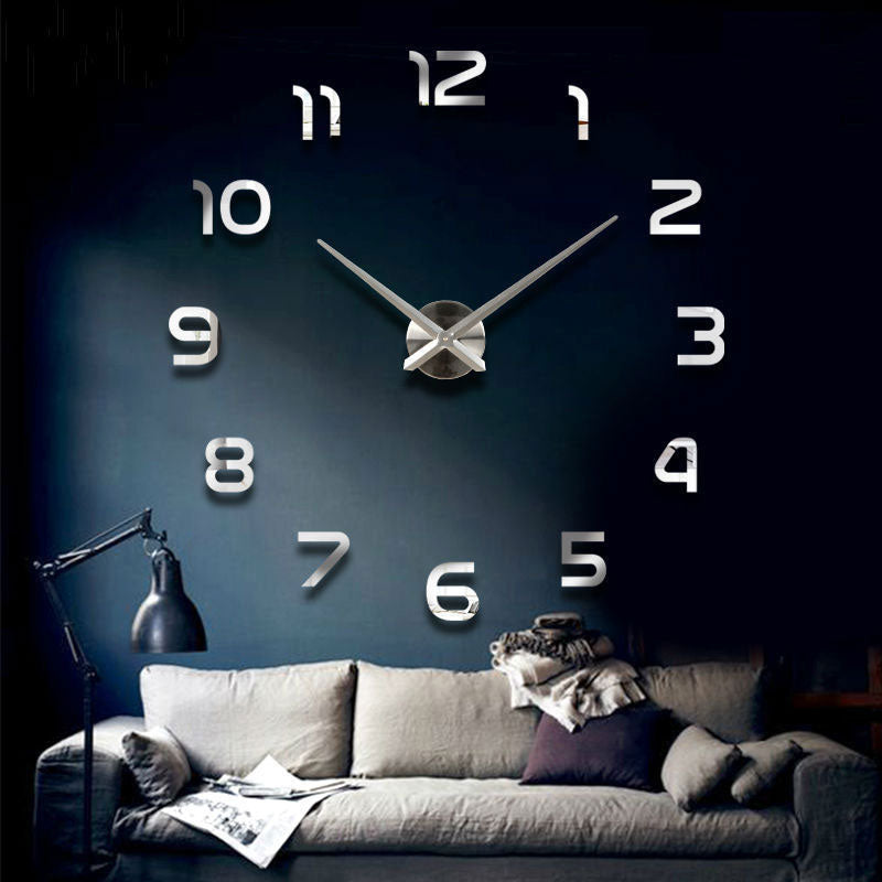 Big Fashion 3D Mirror Wall Sticker Clock DIY (Multi Colors)