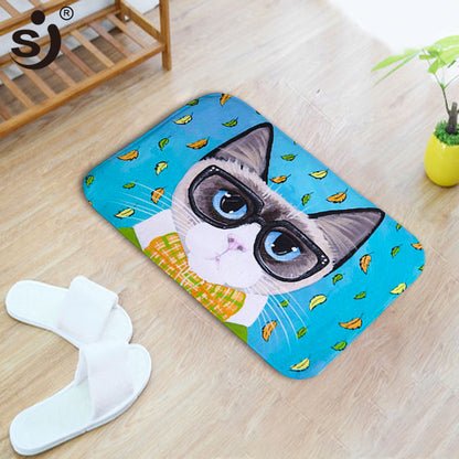 Cartoon Cat Animal Non Slip Bath Mat (Multi Styles/Colors)