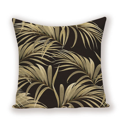 Tropical Leaves Linen Pillowcase (Multi Styles/ Colors)