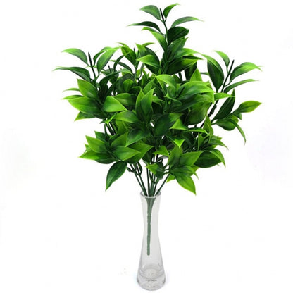 7 branches green artificial plants for garden bushes fake grass eucalyptus orange leaves faux plant for home shop decoration