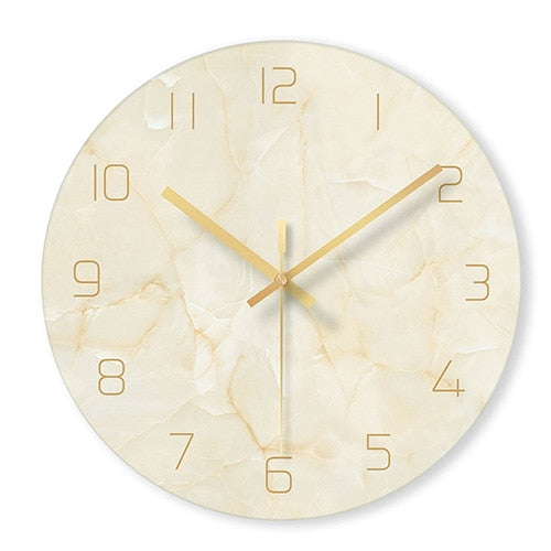 1 Pcs Nordic Marble Wall Clock Modern Minimalist Art Clocks (Multi Colors)