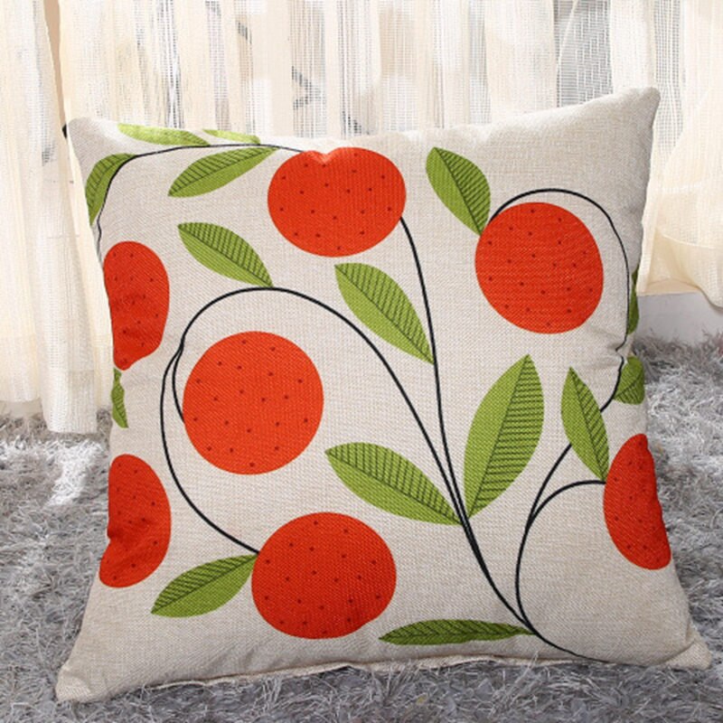 LOVE Happy Tree Printed Linen Pillow Covers (Multi Styles/ Colors)