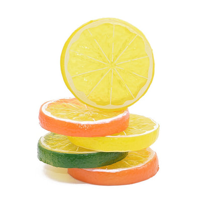 5/10pcs 5cm Artificial Fruit Lemon Slices Fruit