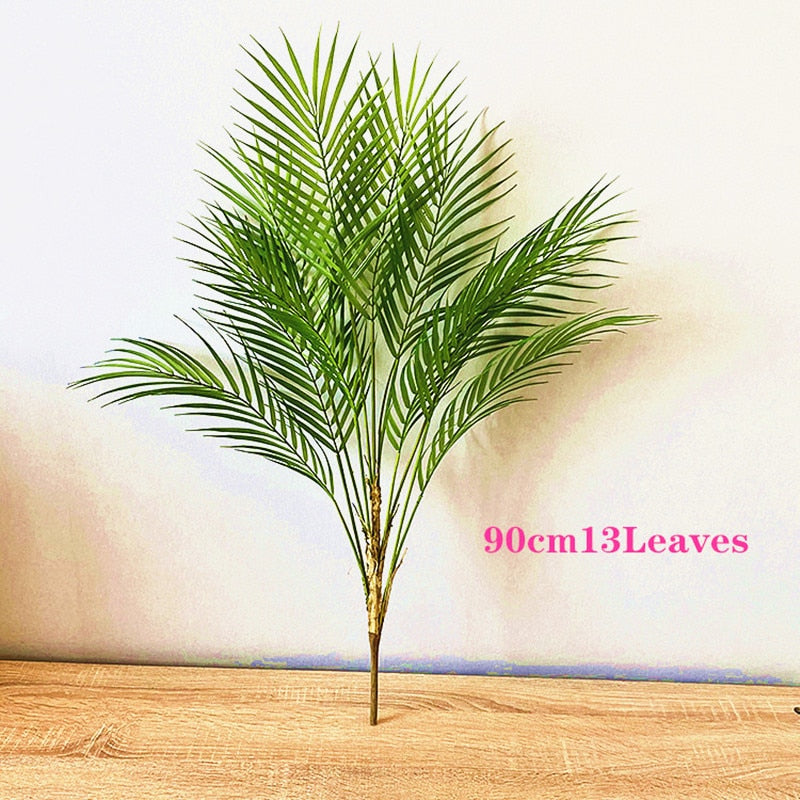 70-125cm Artificial Large Rare Palm Tree Green Realistic Tropical Plants Indoor Plastic Fake Tree Home Decor