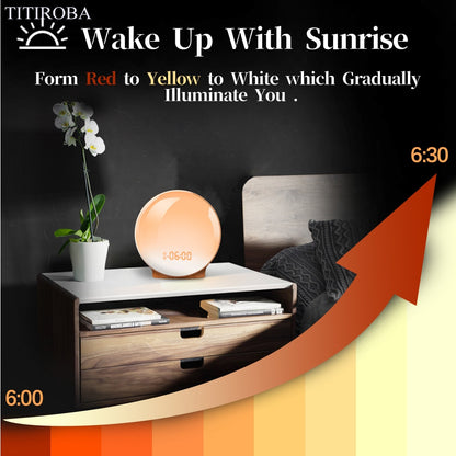 Sunrise Sunset Light Function Digital Alarm Clock