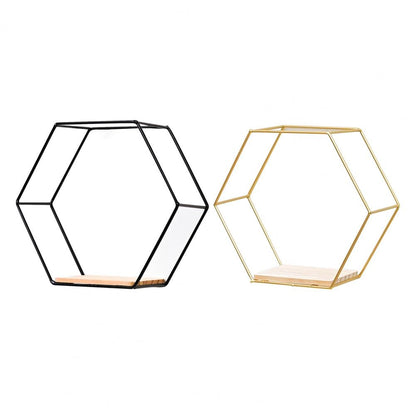 Wall Shelf Floating Shelves Wall Mounted Hexagon Storage Holder