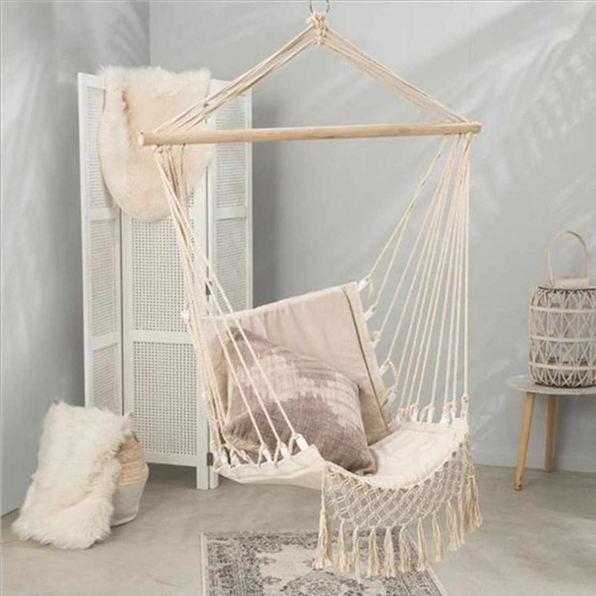 Outdoor Nordic Interior Hammock Chair Home Garden Swing Tassel Hanging Hammock