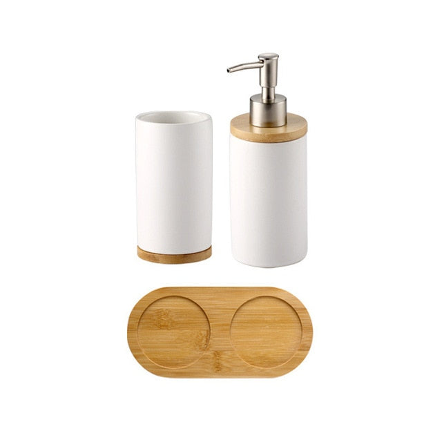 UNTIOR 3PCS Ceramic Bathroom Accessories Set