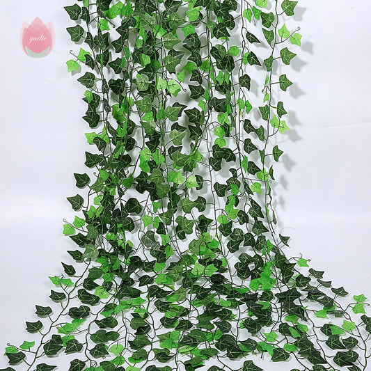 1Pc 230Cm Green Vine Silk Artificial Ivy Hanging Leaf Garland Plant Creeper Leaf