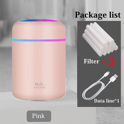 Portable 300ml Electric Air Humidifier Aroma Oil Diffuser USB Cool Mist Sprayer with Colorful Night Light for Home Car