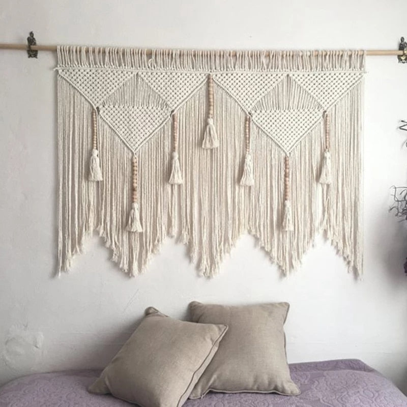 Macrame Wall Hanging Handwoven Bohemian Cotton Rope Boho Tapestry