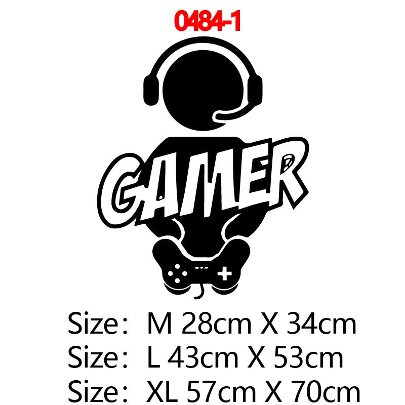 Carved Gamer Vinyl Wall Sticker game room For Kids Room Decoration Wall Murals boys bedroom Decor gaming poster wallpaper