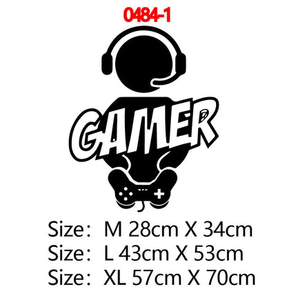 Carved Gamer Vinyl Wall Sticker game room For Kids Room Decoration Wall Murals boys bedroom Decor gaming poster wallpaper