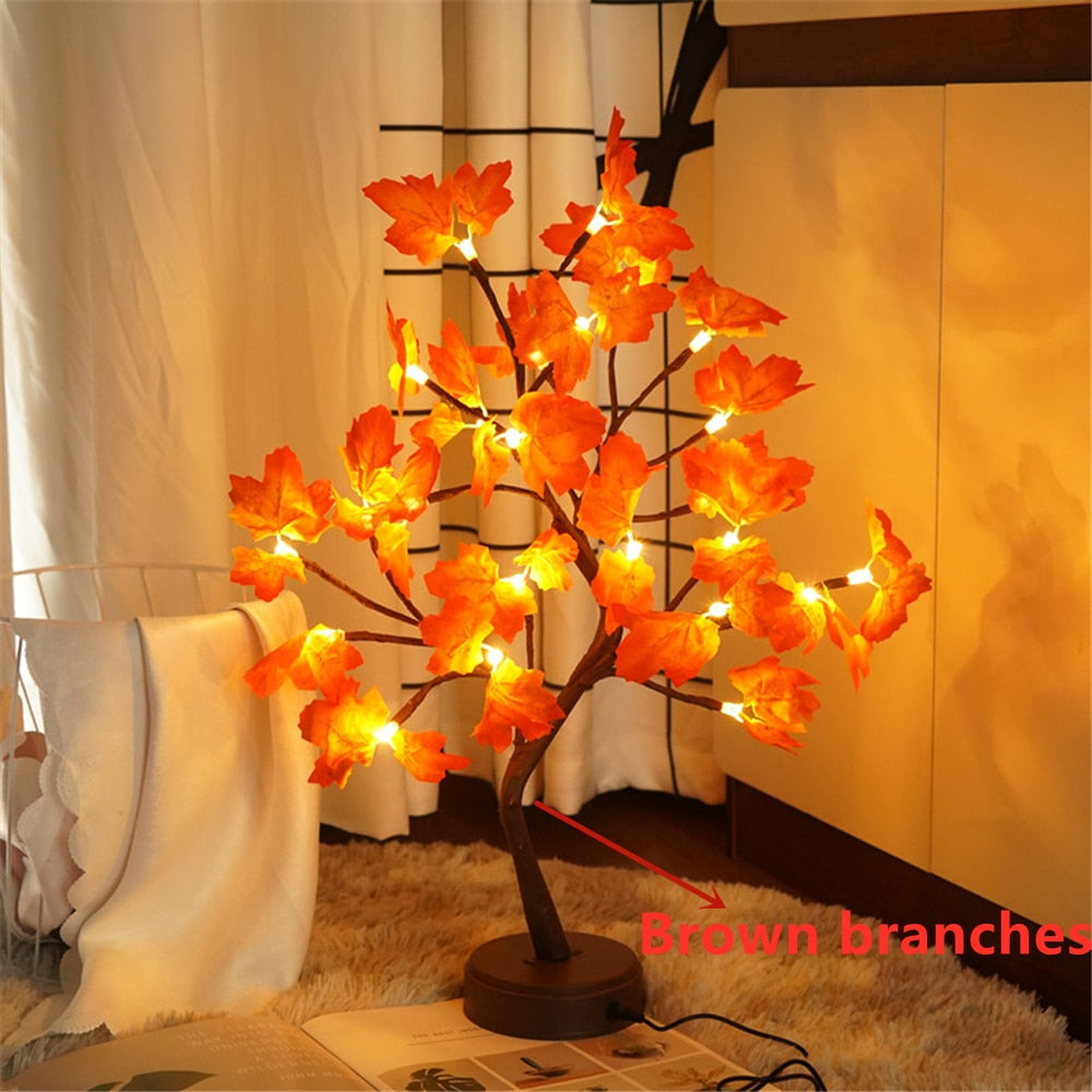 LED Night Lights Mini Tree Table Lamp Garland Fairy String Light Decoration (Multi Styles)