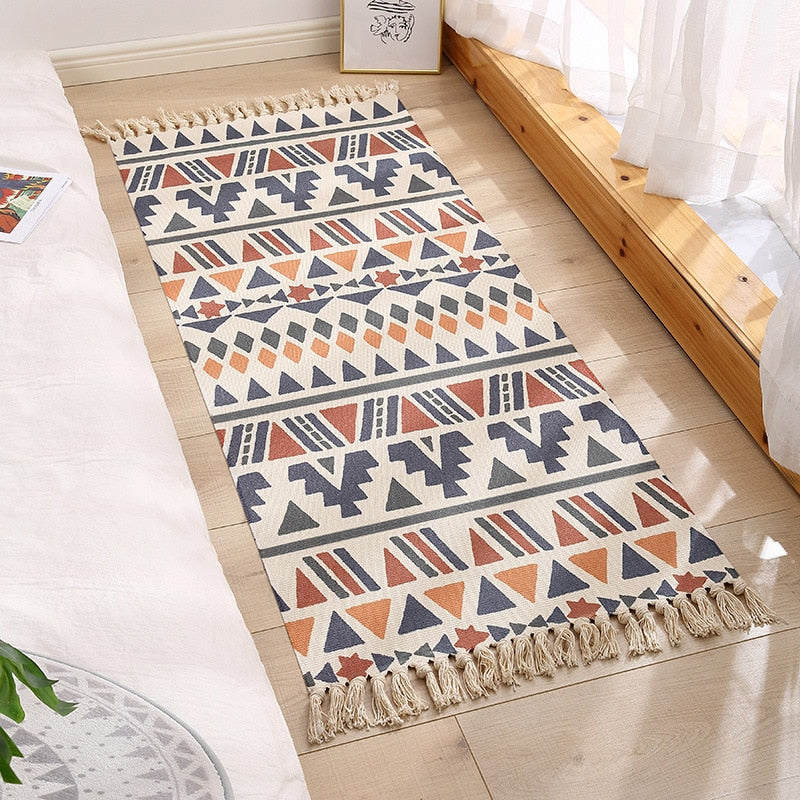 Luxury Bohemia Ethnic Style Cotton Linen Soft Carpet (Multi Colors/Styles)