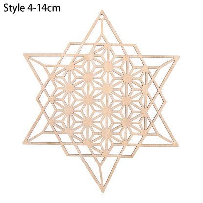 1PC Wood Wall Flower of Life Shape Non-slip Coaster