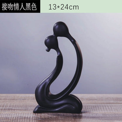 Simple Modern Ceramic Figurines Livingroom Ornament Home Furnishing Decoration Crafts Office Coffee Accessories Wedding Gift