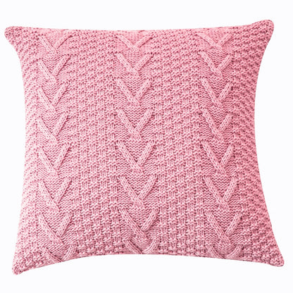 Super Soft Cushion Pillowcase Cozy Twist Delicate Knitted (Multi Colors/ Styles)