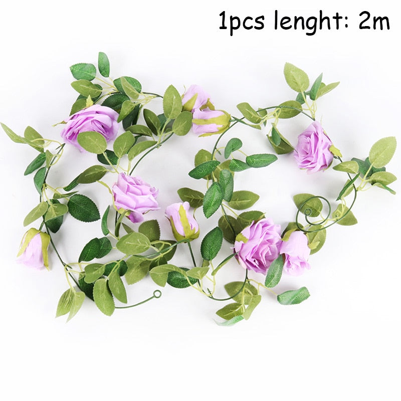 Metal Ring Artificial Flower Garland