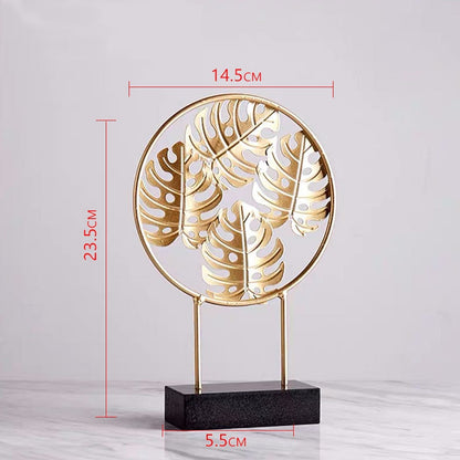 Nordic Gold Ginkgo Leaf Crafts Sculpture Luxury Desktop Ornaments (Multi Styles)