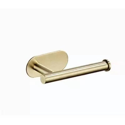 No Drilling Black Bathroom Accessories Sets Toilet Tissue Roll Paper Holder Towel Rack Bar Rail Ring Robe Clothes Hook Hardware