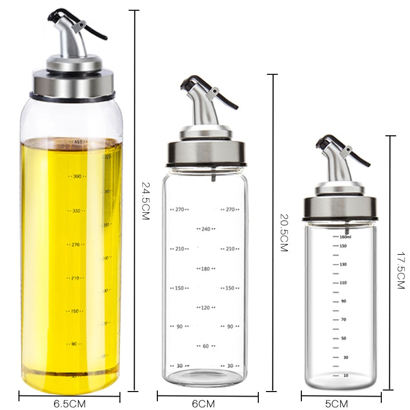 Cooking Seasoning Oil Bottle Sauce Bottle Glass Storage Bottles for Oil and Vinegar Creative Oil Dispenser For Kitchen Accessory