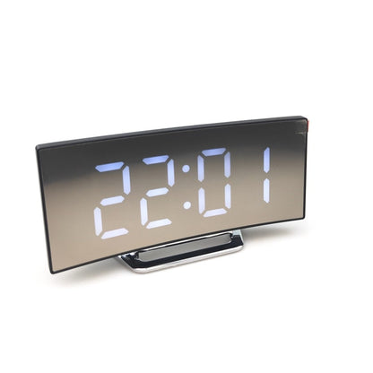 7 Inch Digital Led Alarm Clock Curved Dimmable Large Numbers (Multi Styles/Colors)