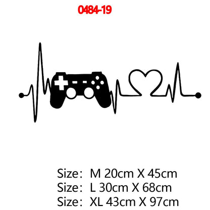 Carved Gamer Vinyl Wall Sticker game room For Kids Room Decoration Wall Murals boys bedroom Decor gaming poster wallpaper