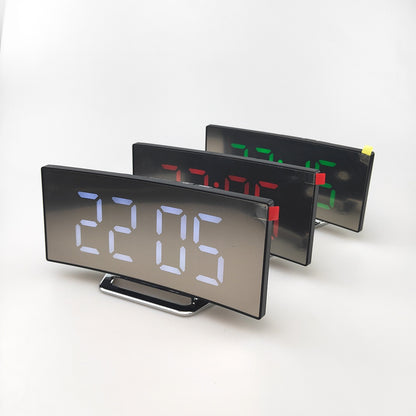 7 Inch Digital Led Alarm Clock Curved Dimmable Large Numbers (Multi Styles/Colors)