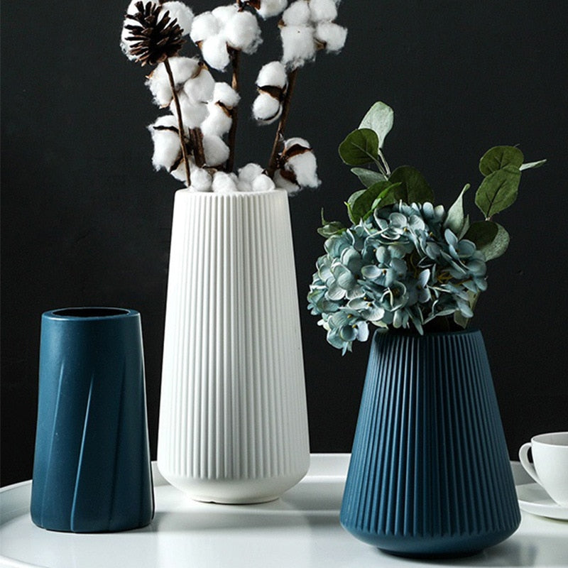 Morandi Plastic Vase (Multi Styles/ Colors)