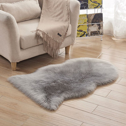 Fur Faux Sheepskin Soft Carpet Washable Seat Mats / Fluffy Floor Rugs (Multi Colors)