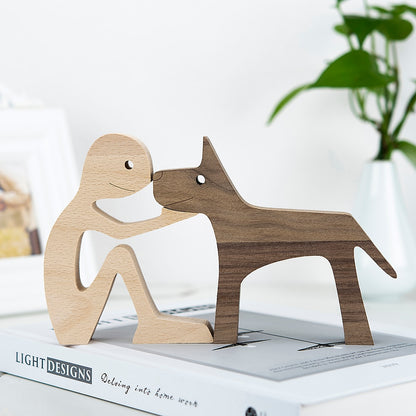 Handmade Wood Dog Decor Sculptures (Multi Styles)