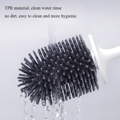 Bathroom Black Toilet Brush Soft TPR Silicone