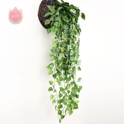 1Pc 230Cm Green Vine Silk Artificial Ivy Hanging Leaf Garland Plant Creeper Leaf